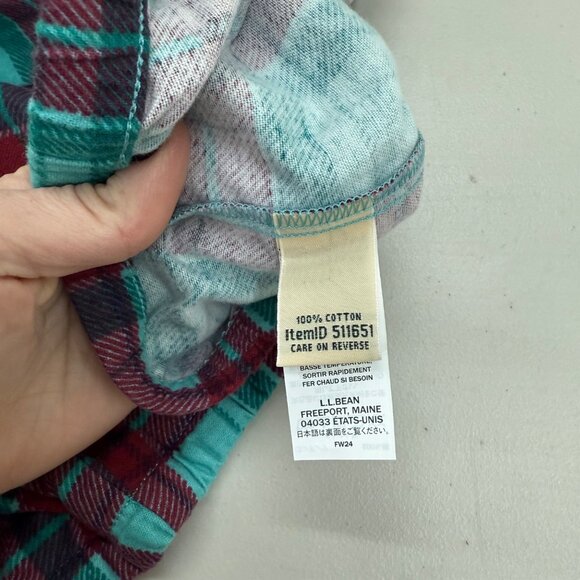 LL Bean Plaid Flannel Pajama Cotton Sleep Drawstring Pants 511651 Womens XL Tall - Picture 4 of 8